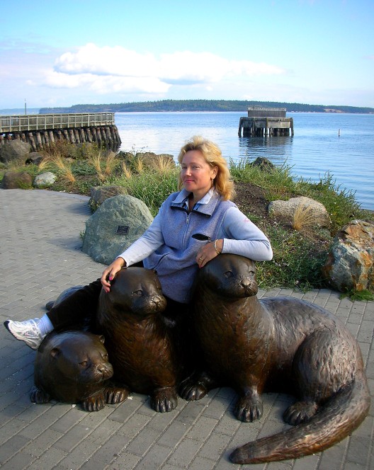 Posing with friends on the dock at Port Townsend